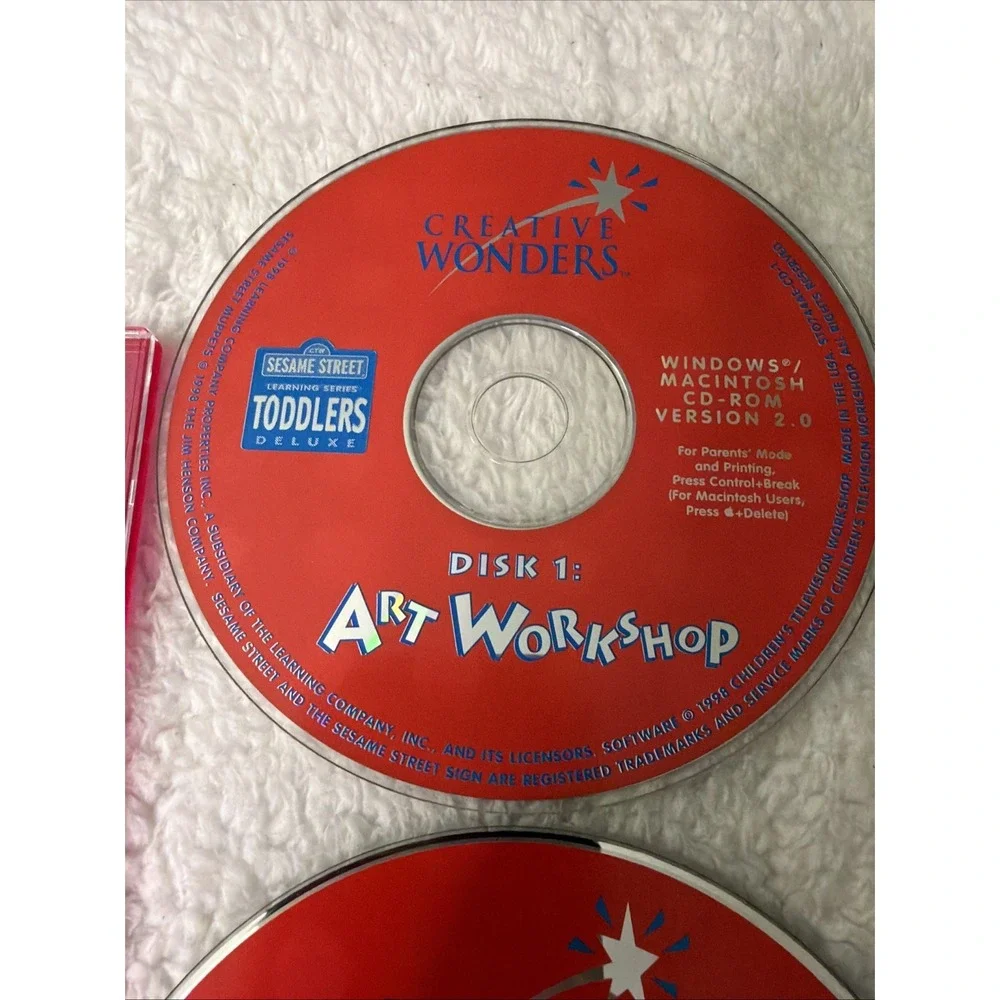 Sesame Street Elmo's Preschool & Toddlers Deluxe 4 PC CD ROM HTF Creative Wonder